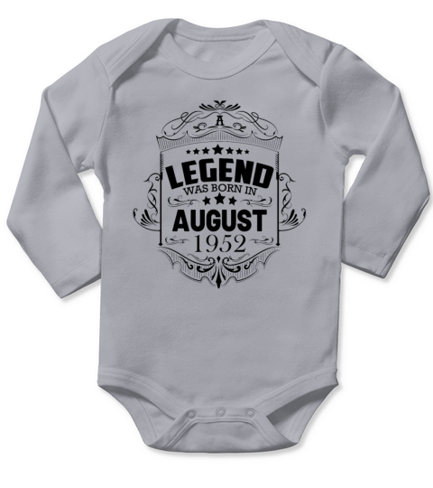 70th Birthday Gifts August 1952 Vintage Sayings Long Sleeve Baby One-Piece