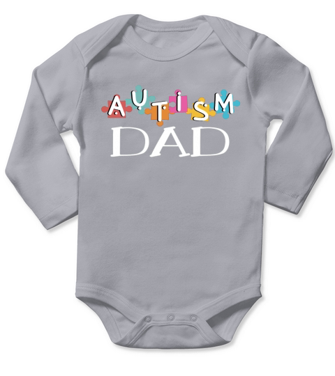 AUTISM DAD AWARENESS T SHIRT FATHERS DAY CHRISTMAS GIFT HIS veteran dad 1868183586 Long Sleeve Baby One-Piece