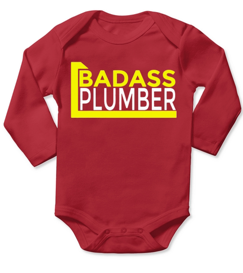 BADASS PLUMBER Long Sleeve Baby One-Piece