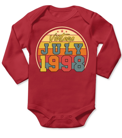 Birth Month July 1998 Long Sleeve Baby One-Piece