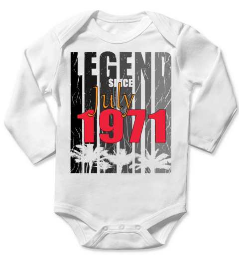 born 1971 july vintage gift Long Sleeve Baby One-Piece