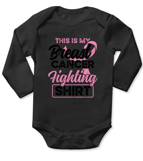 Breast Cancer Awareness This Is My Breast Cancer Long Sleeve Baby One-Piece