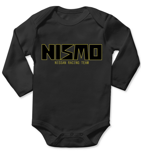 Classic Gold And Black Nismo Nissan Racing Team Logo Long Sleeve Baby One-Piece