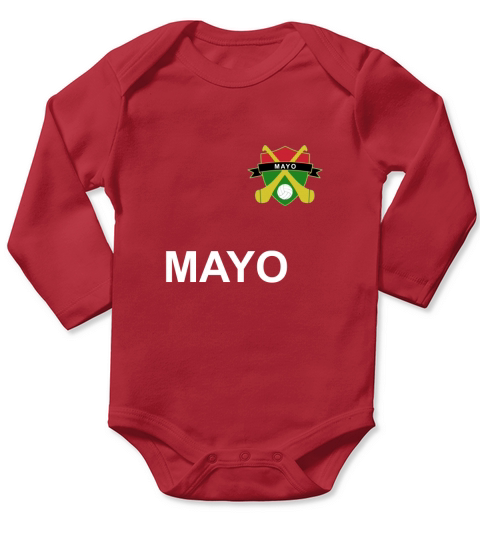 County Mayo Gaelic Football and Hurling Jersey Long Sleeve Baby One-Piece