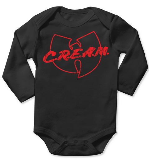 cream wutang red Long Sleeve Baby One-Piece