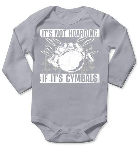 Drummer Drum Set Cymbal Vintage Long Sleeve Baby One-Piece