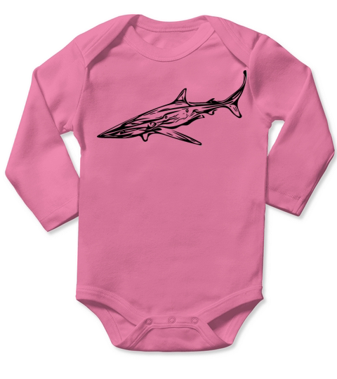 Elegant Vintage Deep Sea Shark Long Sleeve Baby One-Piece