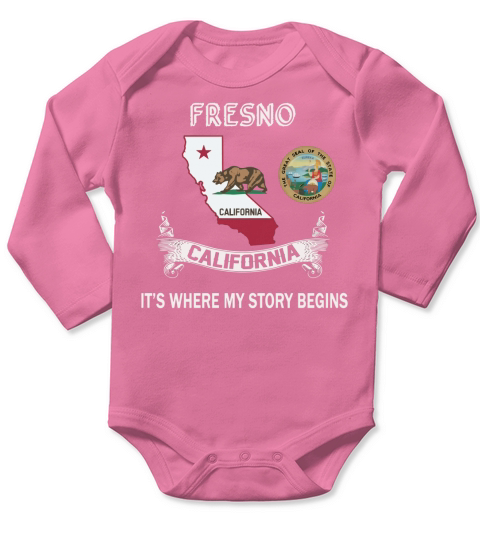 FRESNO CALIFORNIA Long Sleeve Baby One-Piece
