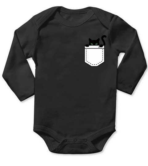 Funny Cat Flipping Out Long Sleeve Baby One-Piece