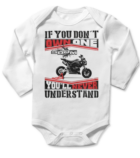 GROM 125 MOTORCYCLE LOVER Long Sleeve Baby One-Piece