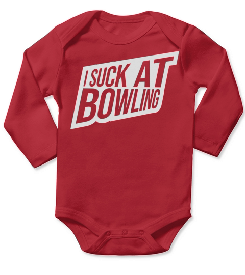 I suck at bowling Long Sleeve Baby One-Piece