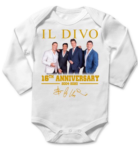 Il Divo 16th Anniversary from 2004 to 2020 Signature Long Sleeve Baby One-Piece