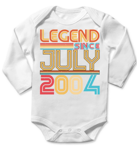 July 2004 Finally 18 Long Sleeve Baby One-Piece