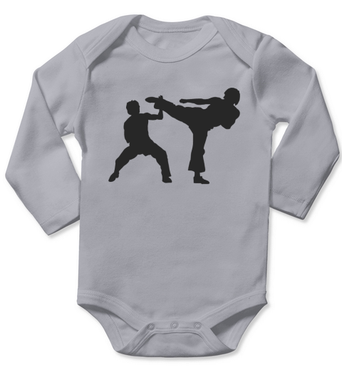Karate Spar Fight Long Sleeve Baby One-Piece