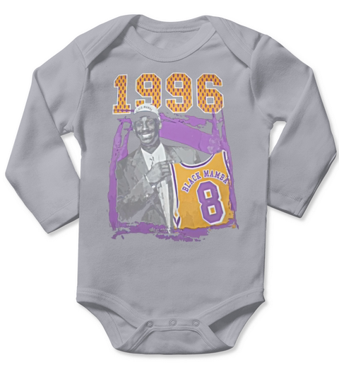 Kobe-Bryant 1996 Draft Day Black Mamba Number 8 Tribute T Shirt Long Sleeve Baby One-Piece