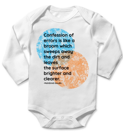 Mahatma Gandhi Confession Quotes Long Sleeve Baby One-Piece