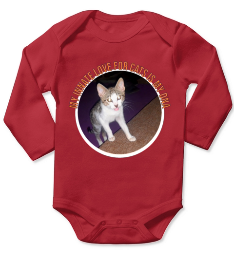 My innate love for cats is my DNA Long Sleeve Baby One-Piece