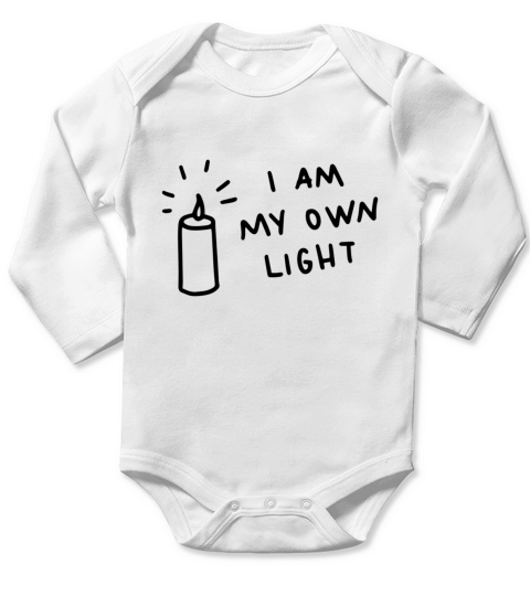 My Own Light Motivational Quote Long Sleeve Baby One-Piece