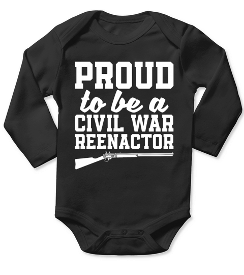 Reenactment Proud To Be Historian Battle Reenactor Long Sleeve Baby One-Piece