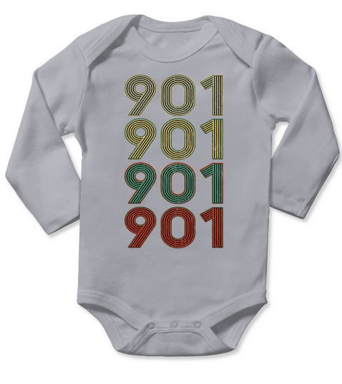 Retro America State Flag Area Code Iowa Long Sleeve Baby One-Piece