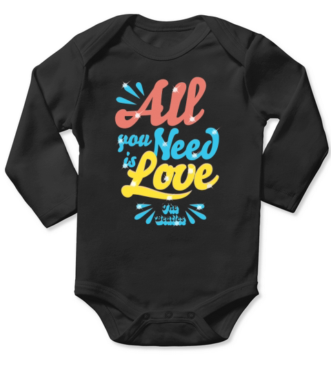 The Beatles All You Need is Love Long Sleeve Baby One-Piece