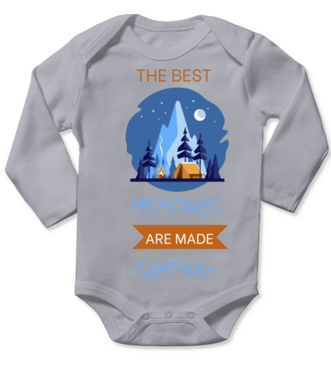 The Best Memories Are Made Camping Long Sleeve Baby One-Piece