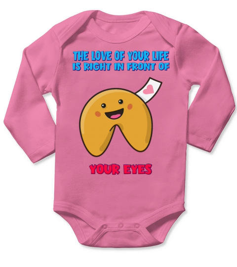 The Love Is Right In Front Of Funny Humor Saying Long Sleeve Baby One-Piece