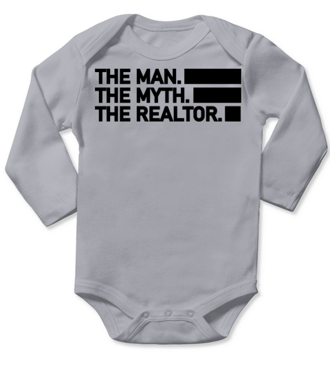 The man the myth the realtor retro vintage Long Sleeve Baby One-Piece