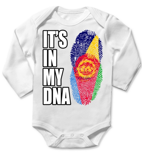 Tokelauan And Eritrean Mix Heritage DNA Flag Long Sleeve Baby One-Piece