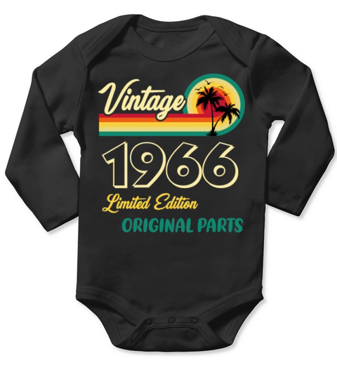 Vintage 1966 Limited Edition Original Parts Long Sleeve Baby One-Piece