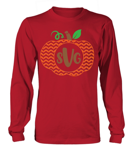 Pumpkin Monogram (4) Long sleeved Unisex