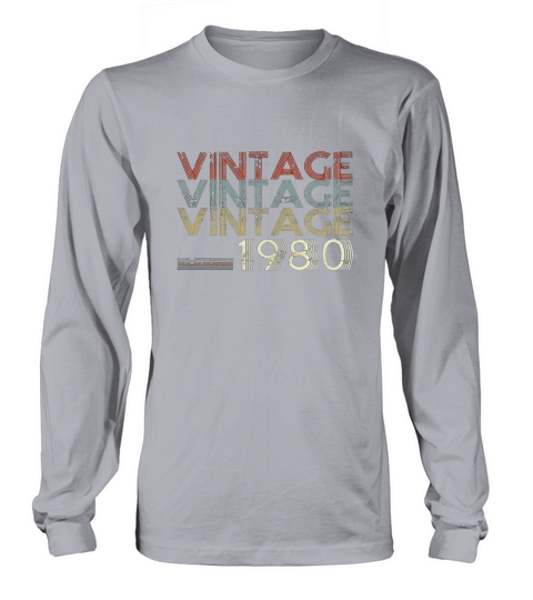 Retro Classic Vintage 1980 38th Gift 38 Years Old Long sleeved Unisex