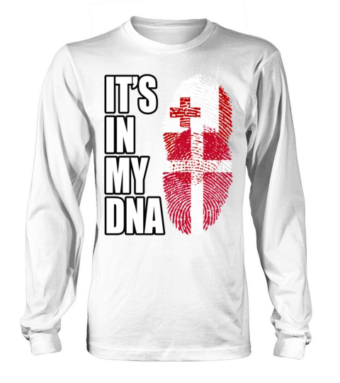 Tongan And Danish Mix Heritage DNA Flag Long sleeved Unisex