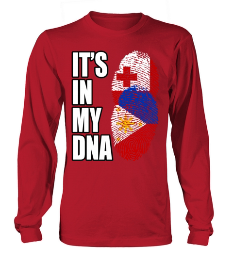 Tongan And Filipino Mix Heritage DNA Flag Long sleeved Unisex