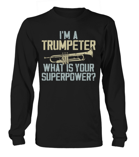 Trumpet Player Vintage Im A Long sleeved Unisex