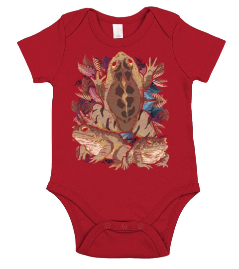 Amphibians animal motif gift frog vintage toad Short Sleeve Baby One-Piece