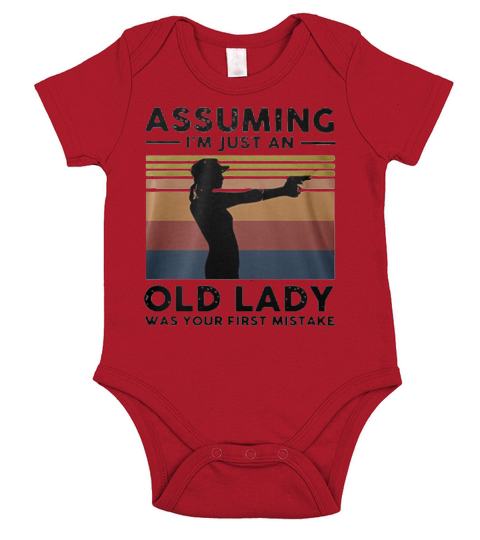 Assuming I’m Just An Old Lady Was Your First Mistake Vintage Shirt Short Sleeve Baby One-Piece