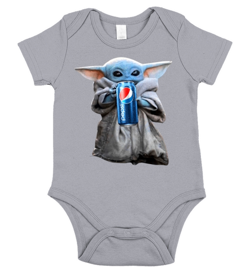 Baby Yoda Drink Pepsi sweater Short Sleeve Baby One-Piece