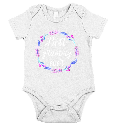 Best Grammy Ever T Shirt Gift For Grandma Short Sleeve Baby One-Piece
