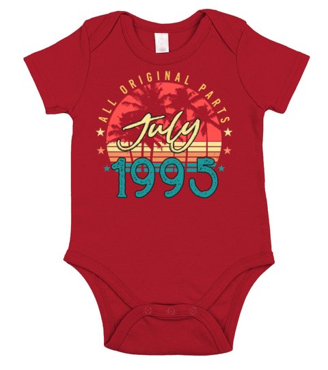 Birth Month July 1995 Short Sleeve Baby One-Piece