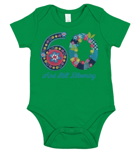 Blooming 60th Birthday T-Shirts Short Sleeve Baby One-Piece