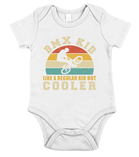 BMX Kid Like Regular But Cooler Short Sleeve Baby One-Piece