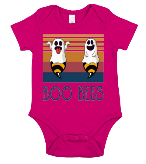 Boo Bees Couple Ghost Halloween shirt Short Sleeve Baby One-Piece