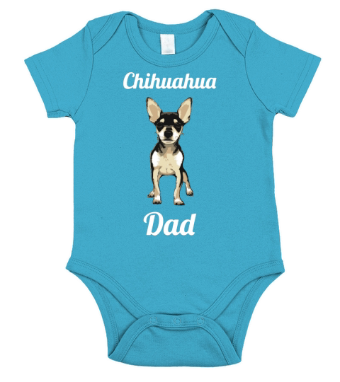 Chihuahua Dad Short Sleeve Baby One-Piece