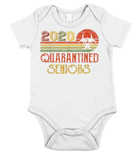 Class Of 2020 Senior Quarantine Funny Graduation Vintage T-Shirt Short Sleeve Baby One-Piece