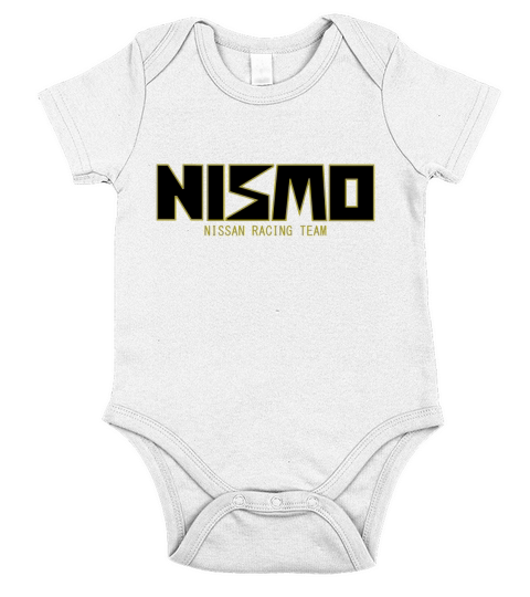 Classic Gold And Black Nismo Nissan Racing Team Logo Short Sleeve Baby One-Piece
