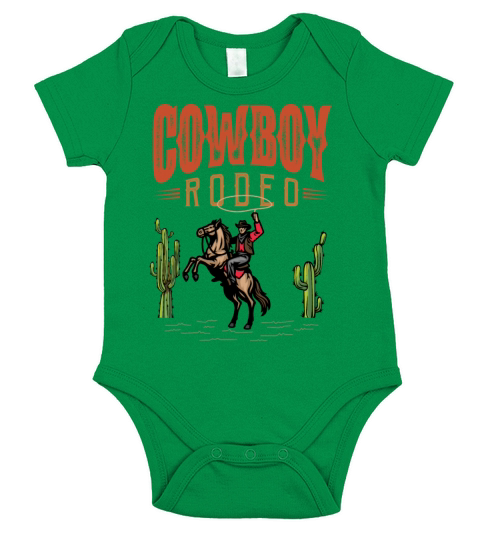 Cowboy Rodeo Horse Riding Western Boy Men Short Sleeve Baby One-Piece