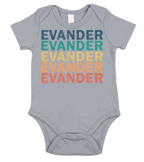Evander Name T Shirt - Evander Vintage Retro Name Short Sleeve Baby One-Piece