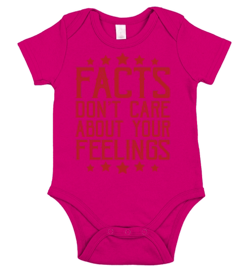 Facts Dont Care About Your Feelings Funny Short Sleeve Baby One-Piece