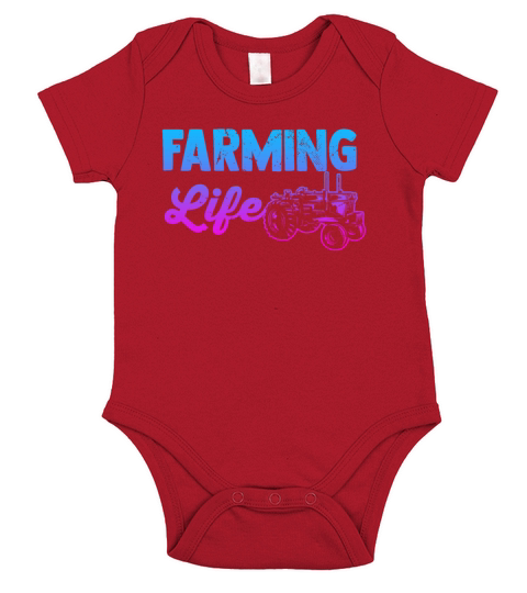 Farming Life Tractor Work Life Balance Harvest Job Short Sleeve Baby One-Piece